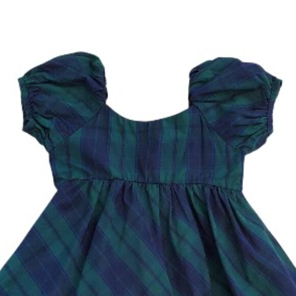 Janie and Jack Green Plaid Dress Size 4 - Picture 2 of 5